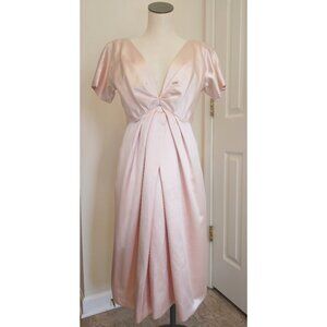 ALEXANDER MCQUEEN  SILK-FAILLE GOWN,  Size 8 (It. 46)